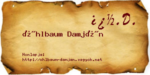 Öhlbaum Damján névjegykártya